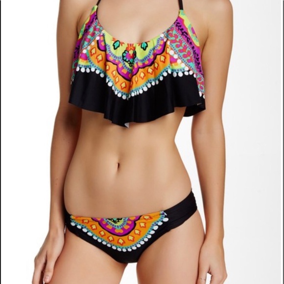 Trina Turk Other - Trina Turk Nuevo Sol Shirred Side Hipster Bikini 4